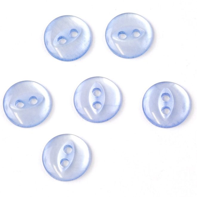 Clear Button with Eye Shape Pale Blue – Shine Trimmings & Fabrics