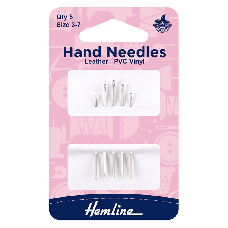 Hemline Hand Needles Leather- PVC Vinyl