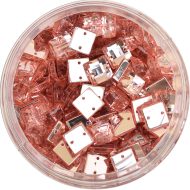 Plastic Rose Sew On Stones Square 10mm
