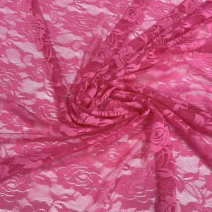 Valentina Stretch Lace Raspberry – Shine Trimmings & Fabrics