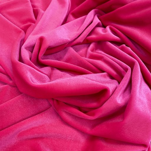 Lush Stretch Velvet - Hot Pink