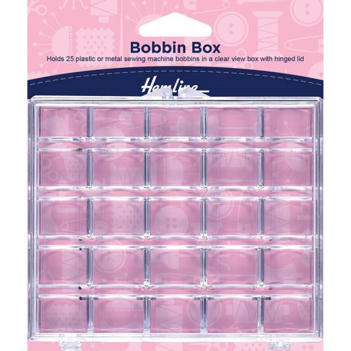 Hemline Bobbin Box Clear Plastic