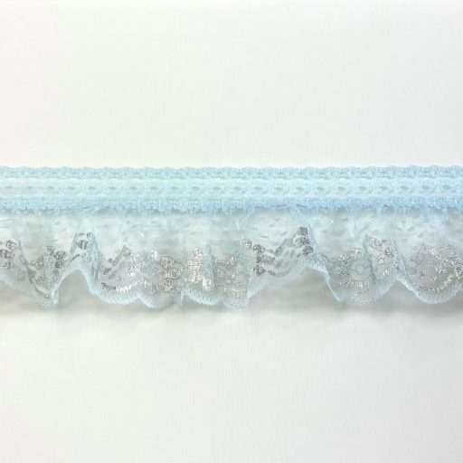 Tutu Lace Trimming Pale Blue/Silver