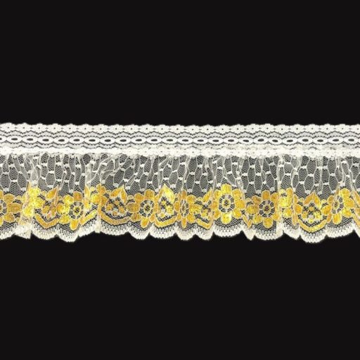 Tutu Lace Trimming White/Gold