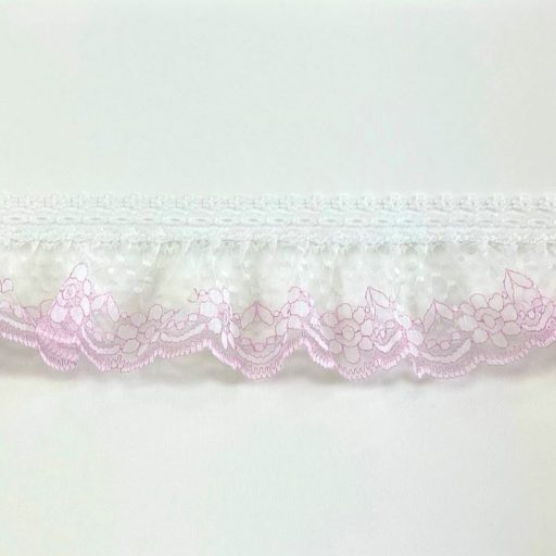 Tutu Lace Trimming White/Pink