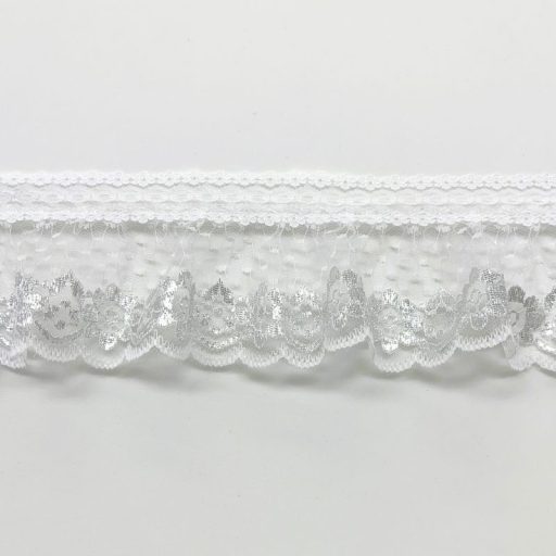 Tutu Lace Trimming White/Silver