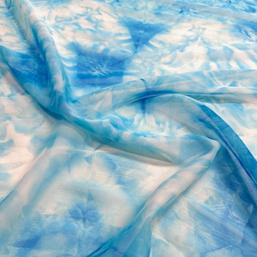 Tie Dye Chiffon Blue