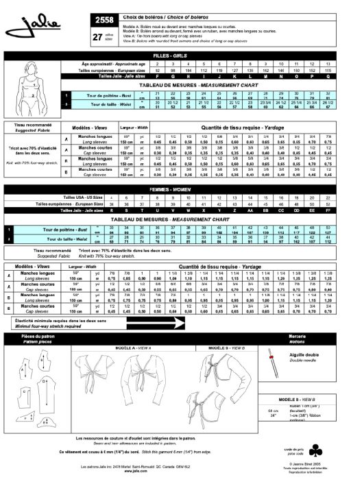 Jalie Pattern - Choice of Baleros 2558 - Image 2