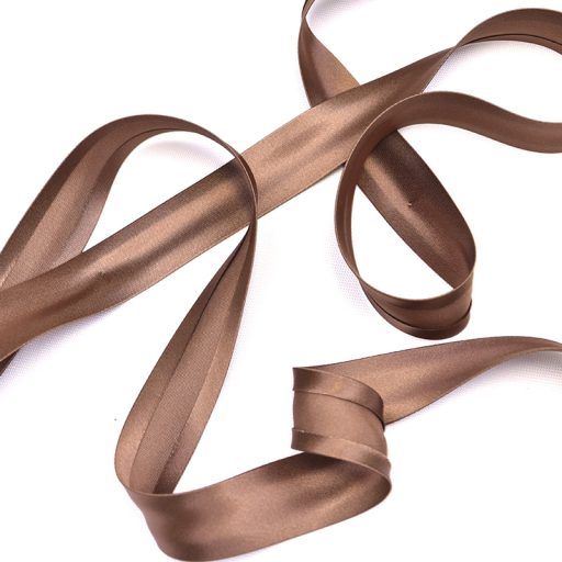 Satin Bias Binding Brown