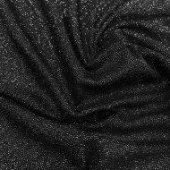 Glitter Knit Chiffon - Black/Silver