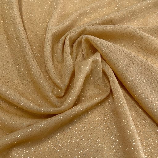 Glitter Knit Chiffon - Gold/Gold