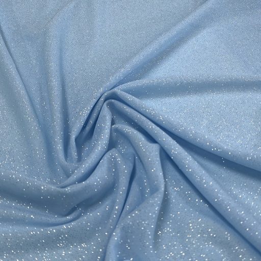 Glitter Knit Chiffon - Ice Blue