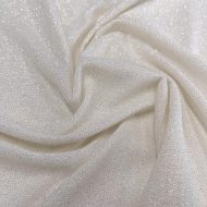 Glitter Knit Chiffon -Ivory/Silver