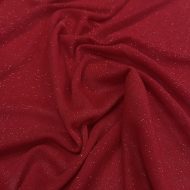 Glitter Knit Chiffon -Red/Red