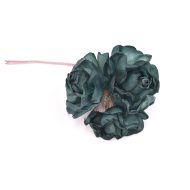 Bunch of Three Roses Teal