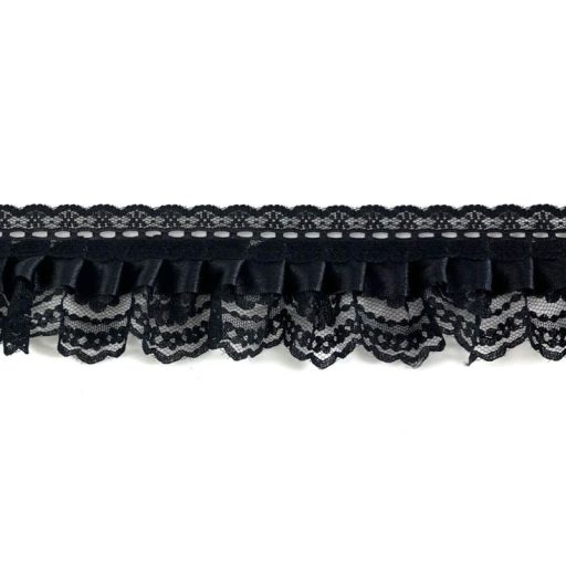 Small Dolls Lace Trimming - Black/Black