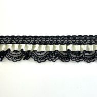 Small Dolls Lace Trimming - Black/Cream
