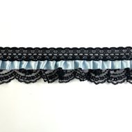 Small Dolls Lace Trimming - Black/Dusty Blue