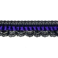 Small Dolls Lace Trimming - Black/Purple