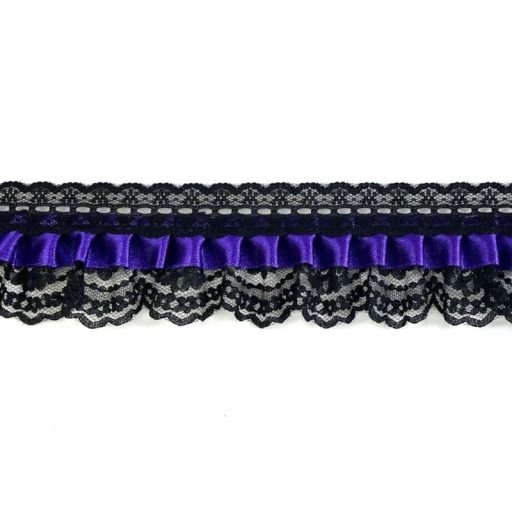 Small Dolls Lace Trimming - Black/Purple