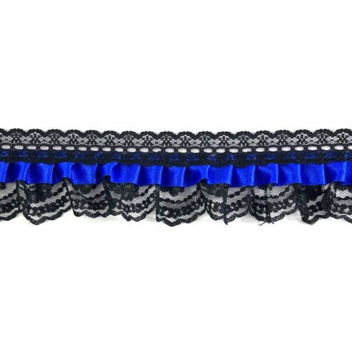 Small Dolls Lace Trimming - Black/Royal