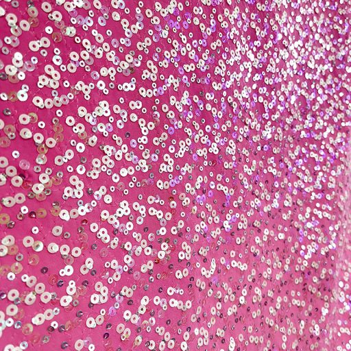 Darling Embroidery Sequin Stretch Spandex Pink - Image 2