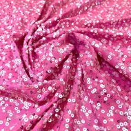 Darling Embroidery Sequin Stretch Spandex Pink