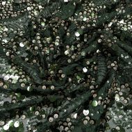 Riviera Sequin Stretch Mesh Forest/Gold