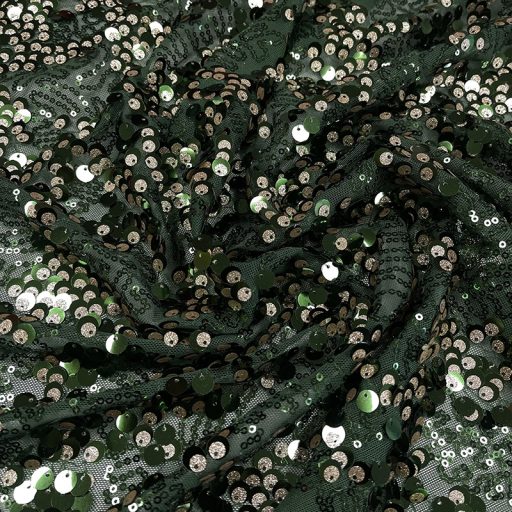 Riviera Sequin Stretch Mesh Forest/Gold