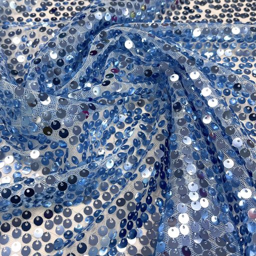 Moonstone Sequin Mesh Light Blue