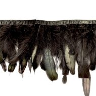 Turkey Feather Trimming 15cm Oil Slick
