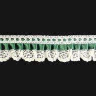 Small Dolls Lace White/Bottle Green