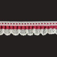 Small Dolls Lace White/Burgundy