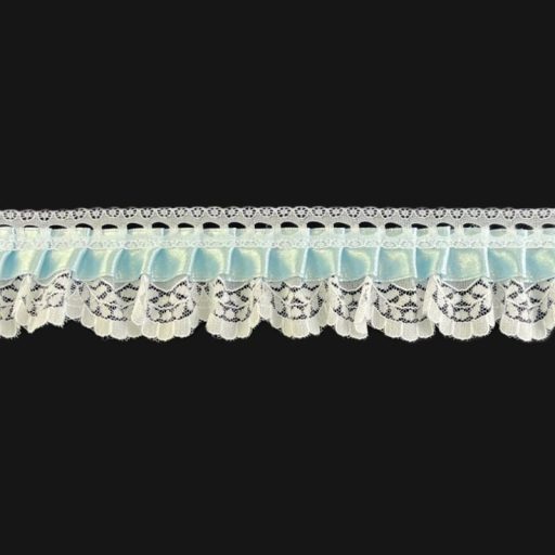 Small Dolls Lace White/Dusty Blue