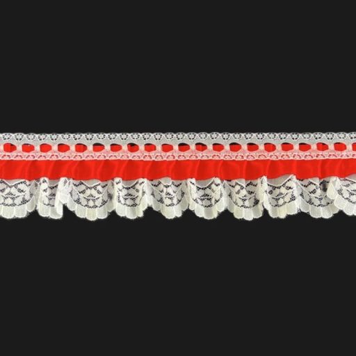 Small Dolls Lace White/Red