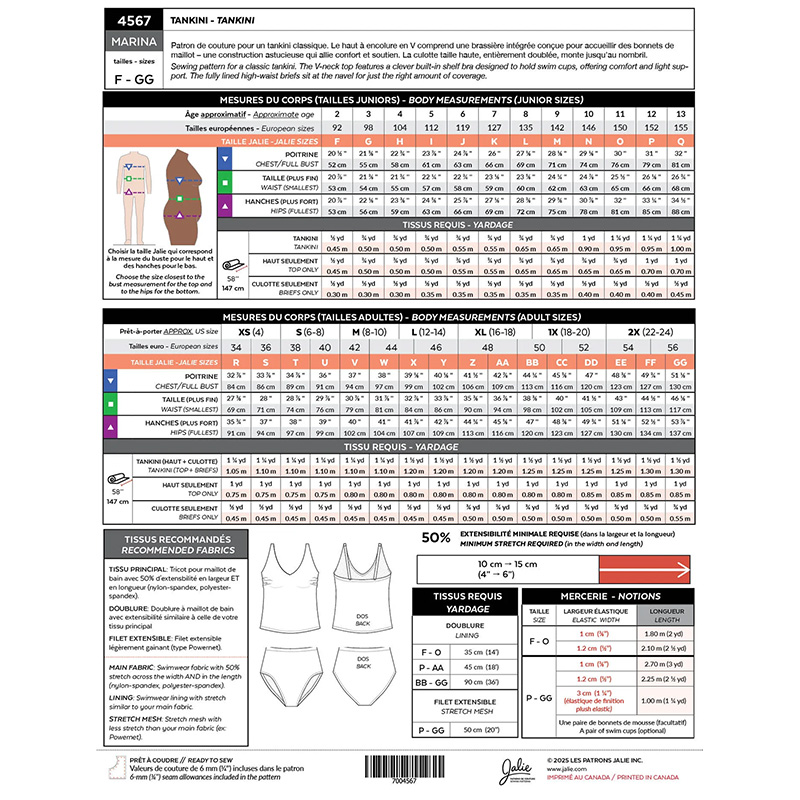 Jalie Pattern - MARINA Tankini 4567 - Image 2