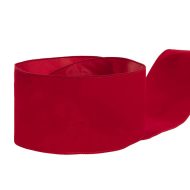 Velvet Ribbon with Wire Edge Red 120mm