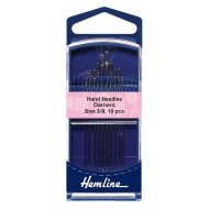 Hemline Darners Hand Needles Size 3-9 Gold eye 10 pcs