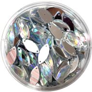 Plastic Crystal AB Sew On Stones Eye 9x18mm