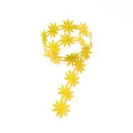 Puffy Daisy Ribbon Yellow 25mm