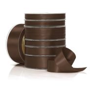 Polyester Double Satin Ribbon Brown