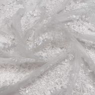 Amélie Beaded Lace with Scalloped Edge Ivory