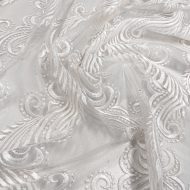 Embroidered Bridal Lace Ivory