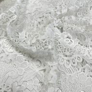 Heavy Guipure Rose Lace - White