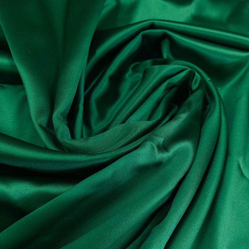 Celina Stretch Satin Bottle Green