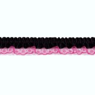 Single Edge Garter Elastic 133 - Black / Burgundy
