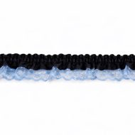 Single Edge Garter Elastic 133 - Black / Denim Blue