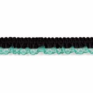 Single Edge Garter Elastic 133 - Black / Emerald