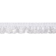 Single Edge Garter Elastic 133 - White AB