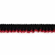 Single Edge Garter Elastic 134 - Black / Red